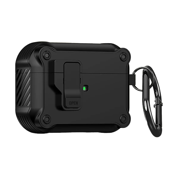 Протиударний чохол з замком iLoungeMax Creative Carbon Fiber Case Black для AirPods Pro 2