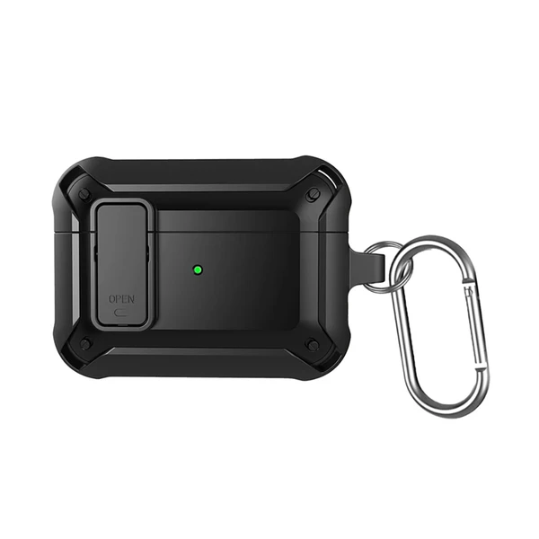 Противоударный чехол на замке для AirPods 3 с карабином | iLoungeMax Lock Case Black