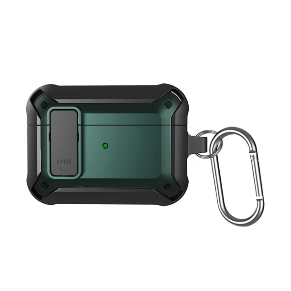Противоударный чехол на замке для AirPods 3 с карабином | iLoungeMax Lock Case Green