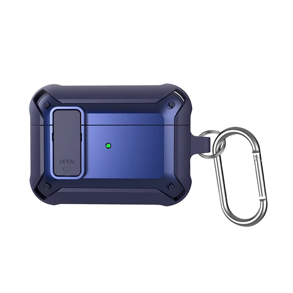 Противоударный чехол на замке для AirPods 3 с карабином | iLoungeMax Lock Case Midnight Blue