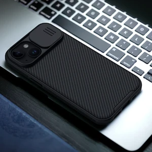 Противоударный чехол со шторкой для камеры Nillkin CamShield Pro Black для iPhone 15 Plus - Фото 4