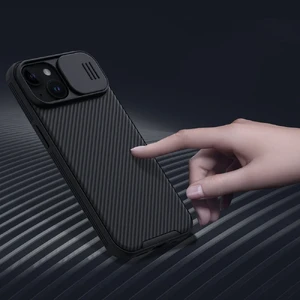 Противоударный чехол со шторкой для камеры Nillkin CamShield Pro Deep Green для iPhone 15 Plus - Фото 9