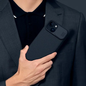 Противоударный чехол со шторкой для камеры Nillkin CamShield Pro Deep Green для iPhone 15 Plus - Фото 11