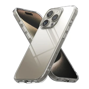 Прозрачный пластиковый TPU+Acrylic чехол iLoungeMax для iPhone 15 Pro Max  - Фото 1