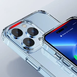 Прозрачный пластиковый TPU+Acrylic чехол iLoungeMax с MagSafe для iPhone 15 - Фото 5