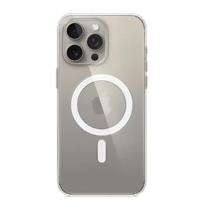 Прозорий пластиковий TPU+Acrylic чохол iLoungeMax з MagSafe для iPhone 15 Pro Max