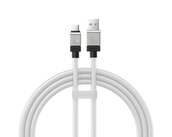 Зарядний кабель USB to Type-C для швидкої зарядки Baseus CoolPlay Series White 100W (1m) в Харкові