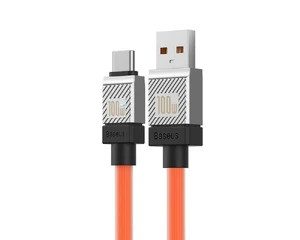 Зарядный кабель USB to Type-C для быстрой зарядки Baseus CoolPlay Series Orange 100W (1m) - Фото 2