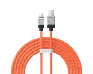 Зарядный кабель USB to Type-C для быстрой зарядки Baseus CoolPlay Series Orange 100W (1m) CAKW000607 - Фото 1