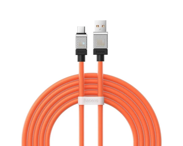Зарядний кабель USB to Type-C для швидкої зарядки Baseus CoolPlay Series Orange 100W (1m) в Харкові
