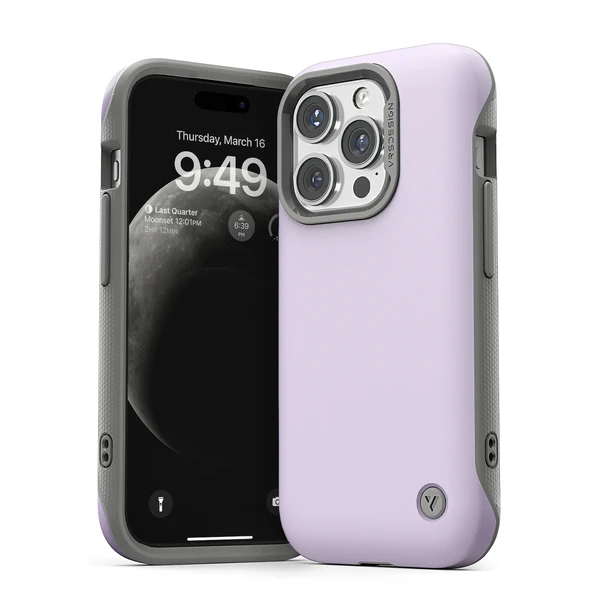 Противоударный чехол с MagSafe VRS Design Case Terra Guard Modern Purple для iPhone 15 Pro