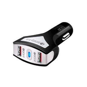 Автомобільний зарядний пристрій iLoungeMax Dual USB Quick Charge 3.0 Black  - Фото 1