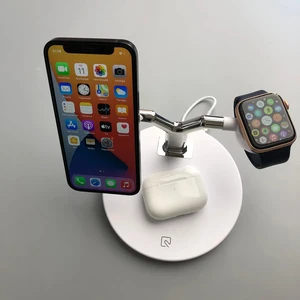 Док-станція MagSafe iLoungeMax Magnetic Wireless Charger 3 in 1 White для iPhone | Apple Watch | AirPods - Фото 3