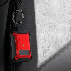 Противоударный чехол на замке для AirPods Pro 2 с карабином | iLoungeMax Security Lock Case Red - Фото 9