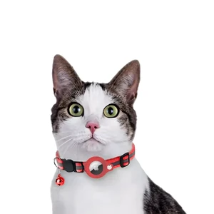 Нашийник для котів та собак з тримачем Apple AirTag та дзвіночком | iLoungeMax Cat Bell Collar Red - Фото 2