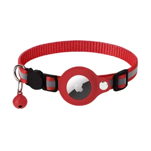Нашийник для котів та собак з тримачем Apple AirTag та дзвіночком | iLoungeMax Cat Bell Collar Red  - Фото 1