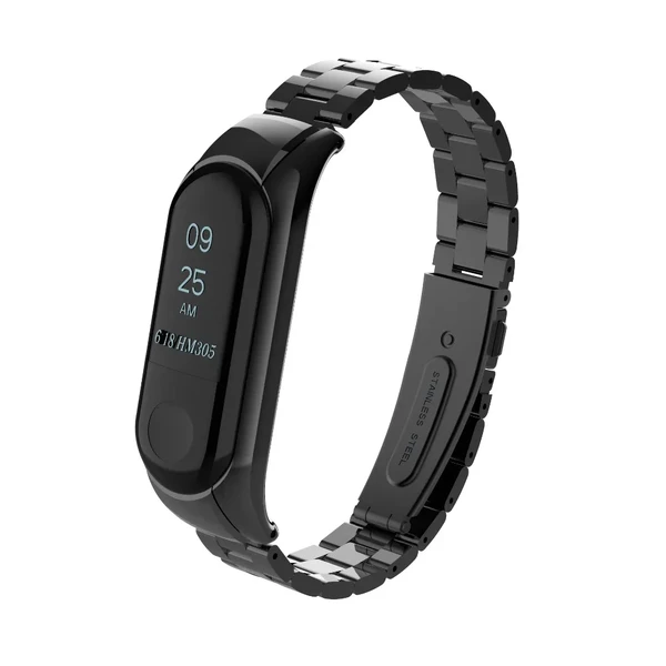 Металевий ремінець для фітнес-браслета iLoungeMax Xiaomi Mi Band 3 | 4 Black