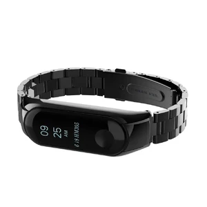Металевий ремінець для фітнес-браслета iLoungeMax Xiaomi Mi Band 3 | 4 Black - Фото 3