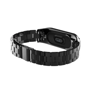 Металевий ремінець для фітнес-браслета iLoungeMax Xiaomi Mi Band 3 | 4 Black - Фото 4