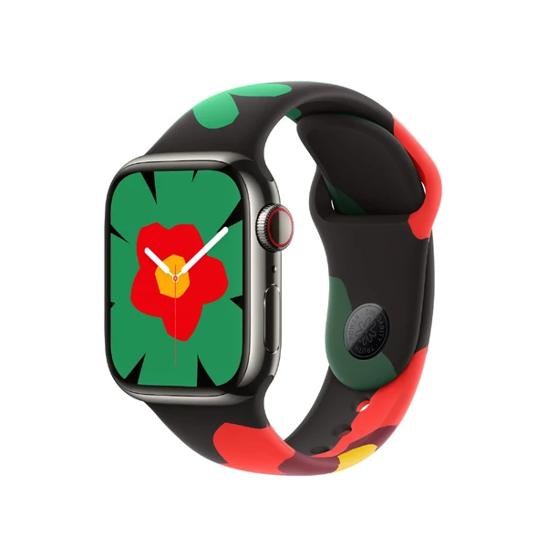 Ремінець Apple Black Unity Bloom Sport Band (MW4U3) для Apple Watch 41mm | 40mm | 38mm Розмір S/M у Тернополі