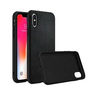 Противоударный чехол RhinoShield SolidSuit Leather Black для iPhone X | XS