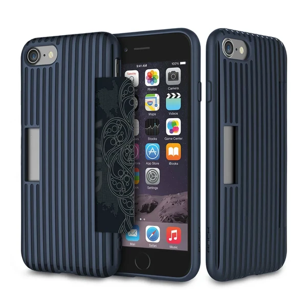 Чохол з відділенням для карт ROCK Cana Blue для iPhone SE 3 | SE 2 | 8 | 7