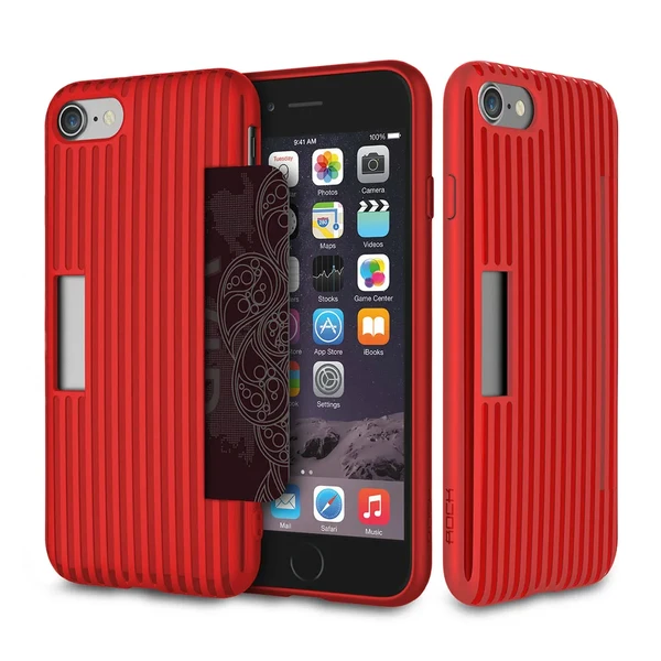 Чохол з відділенням для карт ROCK Cana Red для iPhone SE 3 | SE 2 | 8 | 7