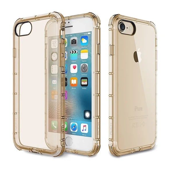 Чохол ROCK Fence Series Transparent | Gold для iPhone SE 3 | SE 2 | 8 | 7