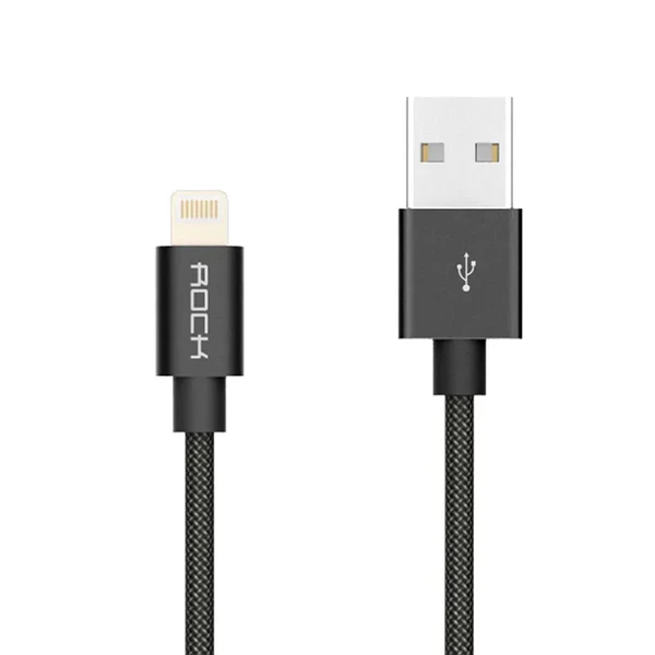 Кабель ROCK Lightning MFI II Black для iPhone | iPad | iPod