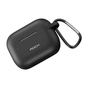 Силіконовий чохол з карабіном для Apple AirPods Pro ROCK Silicone Case Black