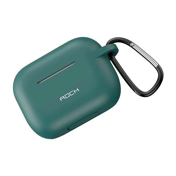 Силиконовый чехол с карабином для Apple AirPods Pro ROCK Silicone Case Pine Green
