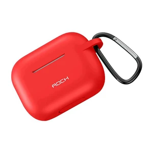 Силиконовый чехол с карабином для Apple AirPods Pro ROCK Silicone Case Red