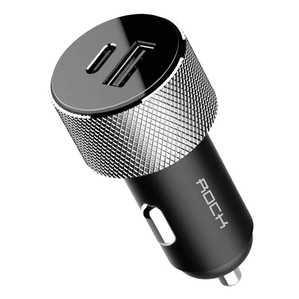 Швидка автозарядка ROCK Sitor PD Fast Charge USB Type-C USB 3.0 Black у Житомирі