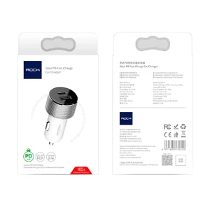 Швидка автозарядка ROCK Sitor PD Fast Charge USB Type-C USB 3.0 Black - Фото 2