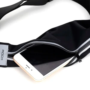 Спортивная водонепроницаемая сумка на пояс для телефона ROCK Sports Waist Bag Black - Фото 2