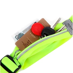 Спортивная водонепроницаемая сумка на пояс для телефона ROCK Sports Waist Bag Green - Фото 4