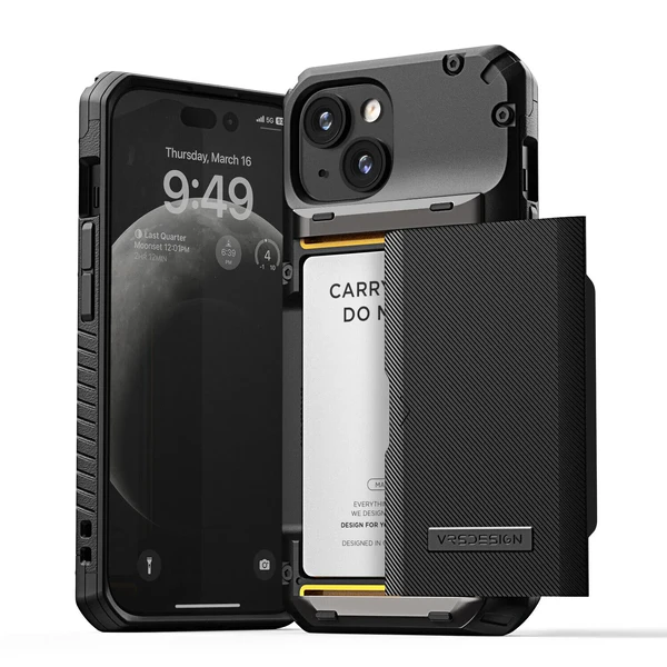 Протиударний чохол-гаманець VRS Design Damda Glide Pro для iPhone 15