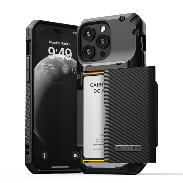 Протиударний чохол-гаманець VRS Design Damda Glide Pro для iPhone 15 Pro у Полтаві