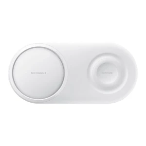 Быстрая беспроводная зарядка Samsung Duo Pad White 15W EP-P5200TWEGUS - Фото 1