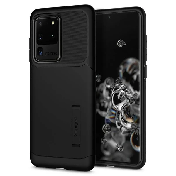 Чорний захисний чохол для Samsung Galaxy S20 Ultra Spigen Slim Armor Black