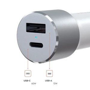 Автомобильное зарядное устройство Satechi Type-C PD Car Charger 72W Space Gray - Фото 4