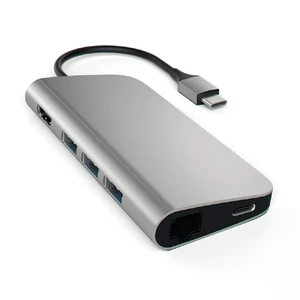 Алюмінієвий концентратор Satechi Type-C Multi-Port Adapter Space Gray ST-TCMAM - Фото 1