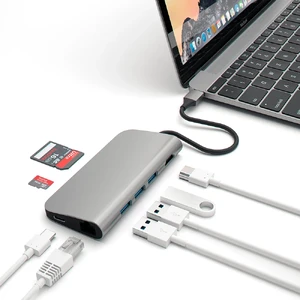 Алюмінієвий концентратор Satechi Type-C Multi-Port Adapter Space Gray - Фото 3