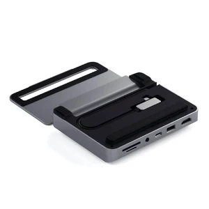Хаб-подставка Satechi Aluminum Stand & Hub Space Grey для iPad | MacBook - Фото 3