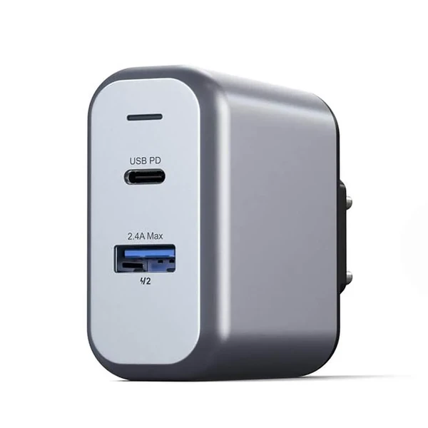 Швидке зарядний пристрій (мережевий адаптер) Satechi Dual-Port Wall Charger 30W