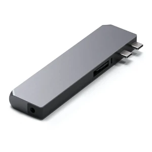 Хаб Satechi Dual USB-C Pro Hub Max Space Gray для Macbook - Фото 2