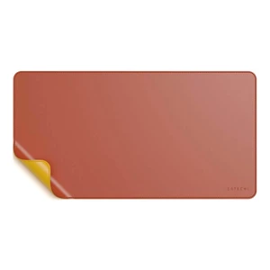 Большой коврик для мыши и клавиатуры (двухсторонний) Satechi Eco-Leather Deskmate Yellow | Orange - Фото 4