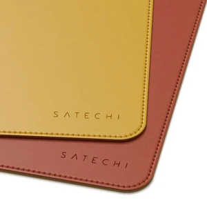 Большой коврик для мыши и клавиатуры (двухсторонний) Satechi Eco-Leather Deskmate Yellow | Orange - Фото 5