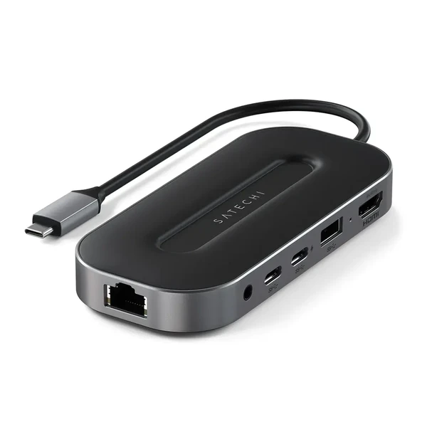 Багатопортовий хаб (адаптер) Satechi Multiport USB-4 Ethernet W2.5G для MacBook | iMac | iPad