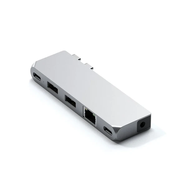 Хаб (адаптер) USB-C Satechi Pro Hub Mini Silver для MacBook Pro (2021)